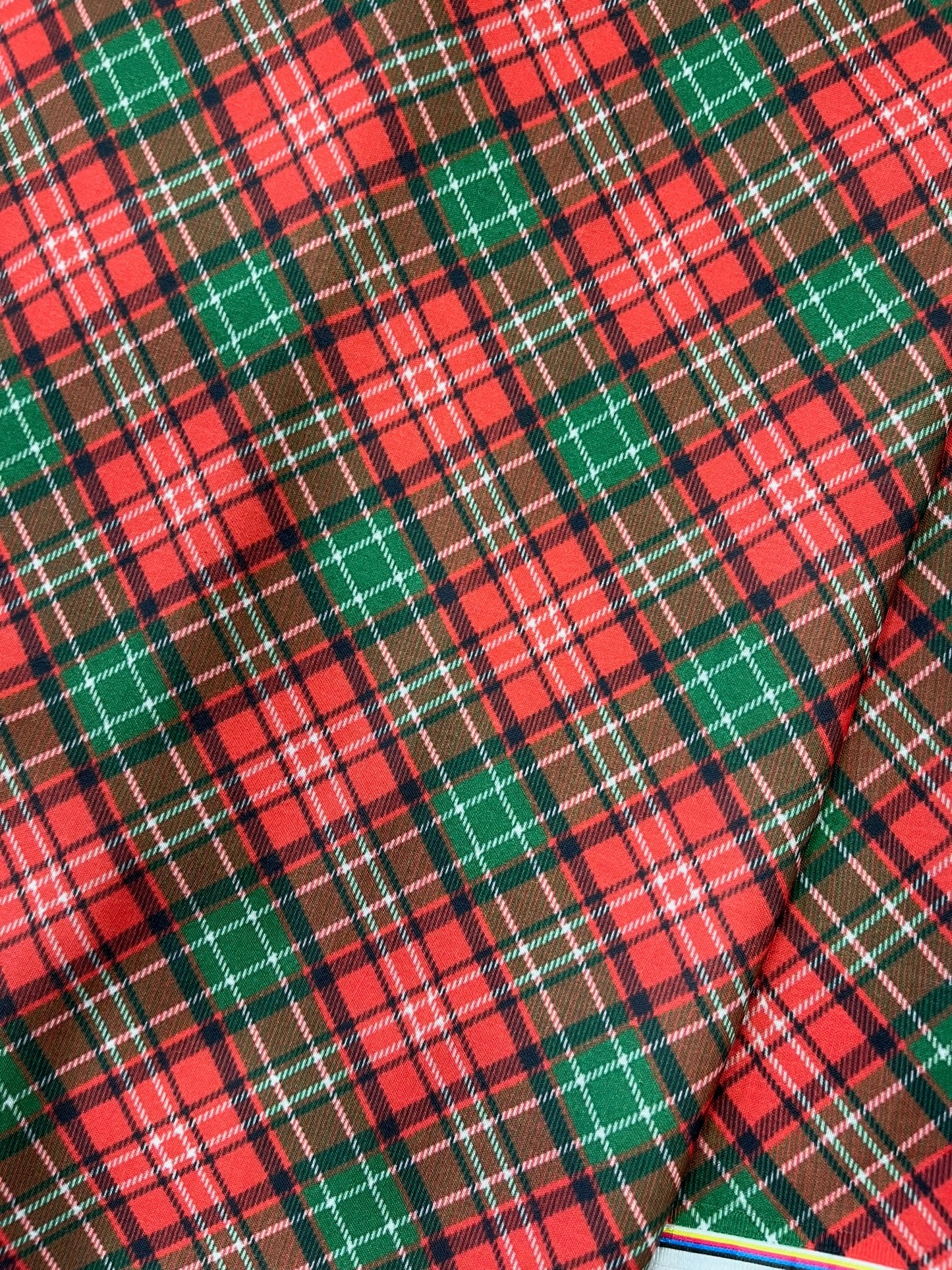 xmas fabric check design