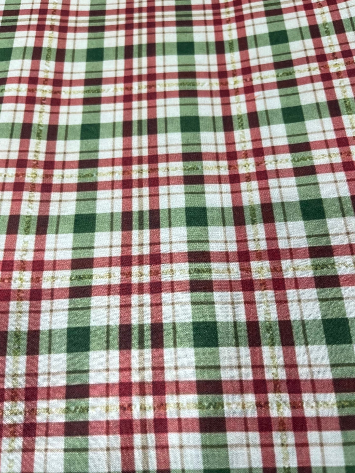 xmas fabric check design