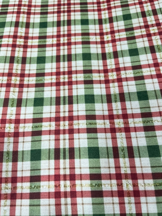 xmas fabric check design