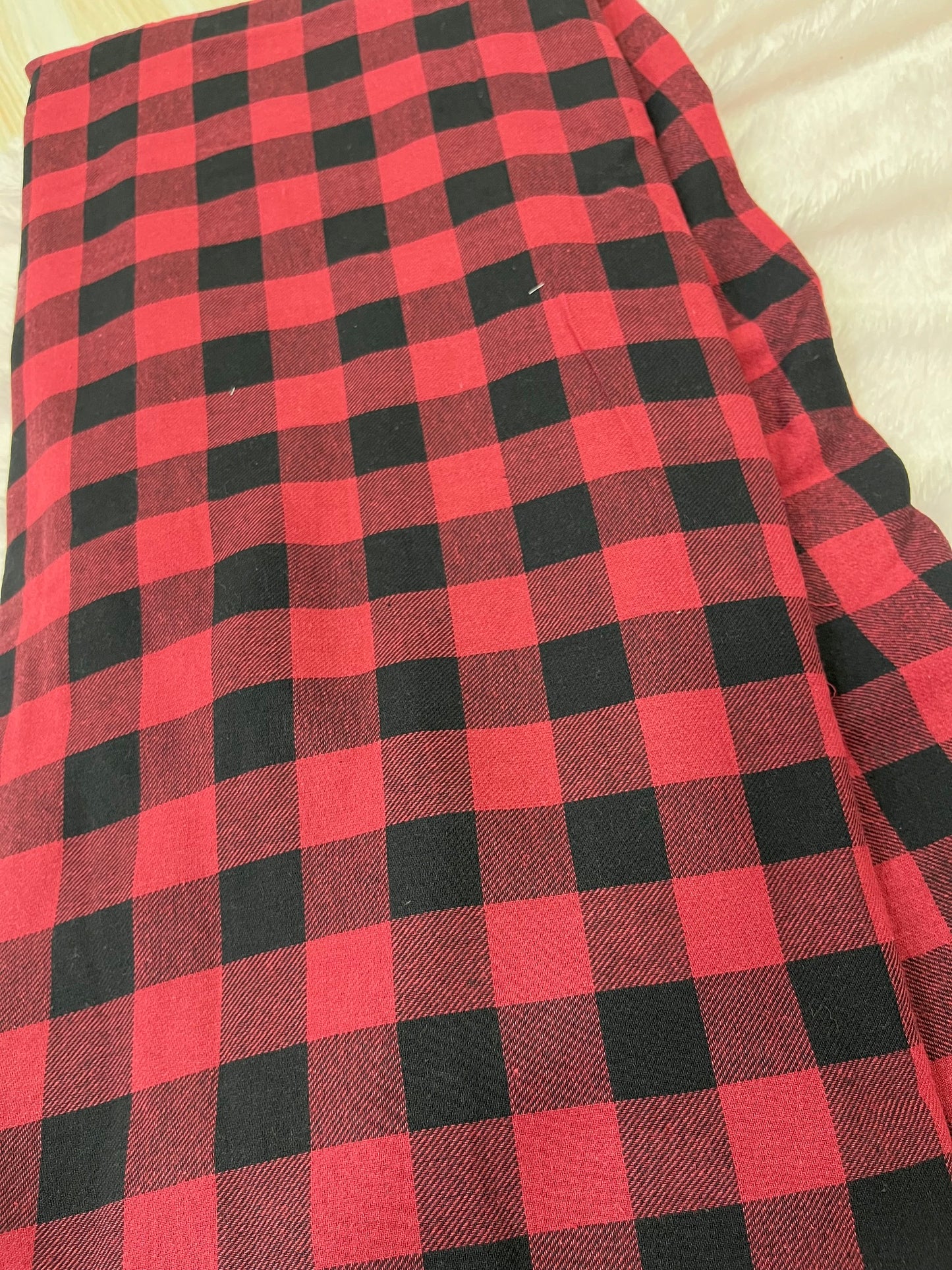 twill check xmas fabric