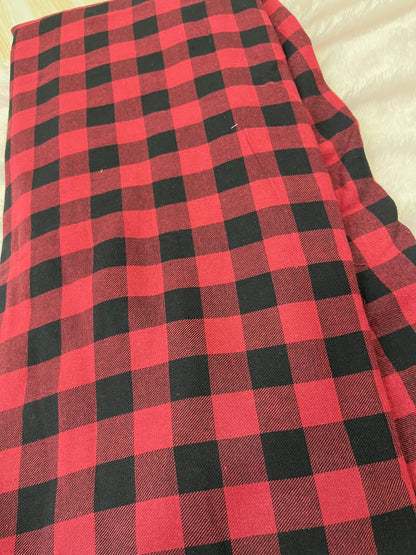twill check xmas fabric