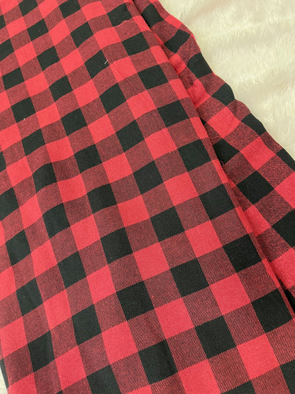 twill check xmas fabric