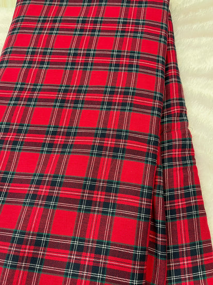 twill check xmas fabric