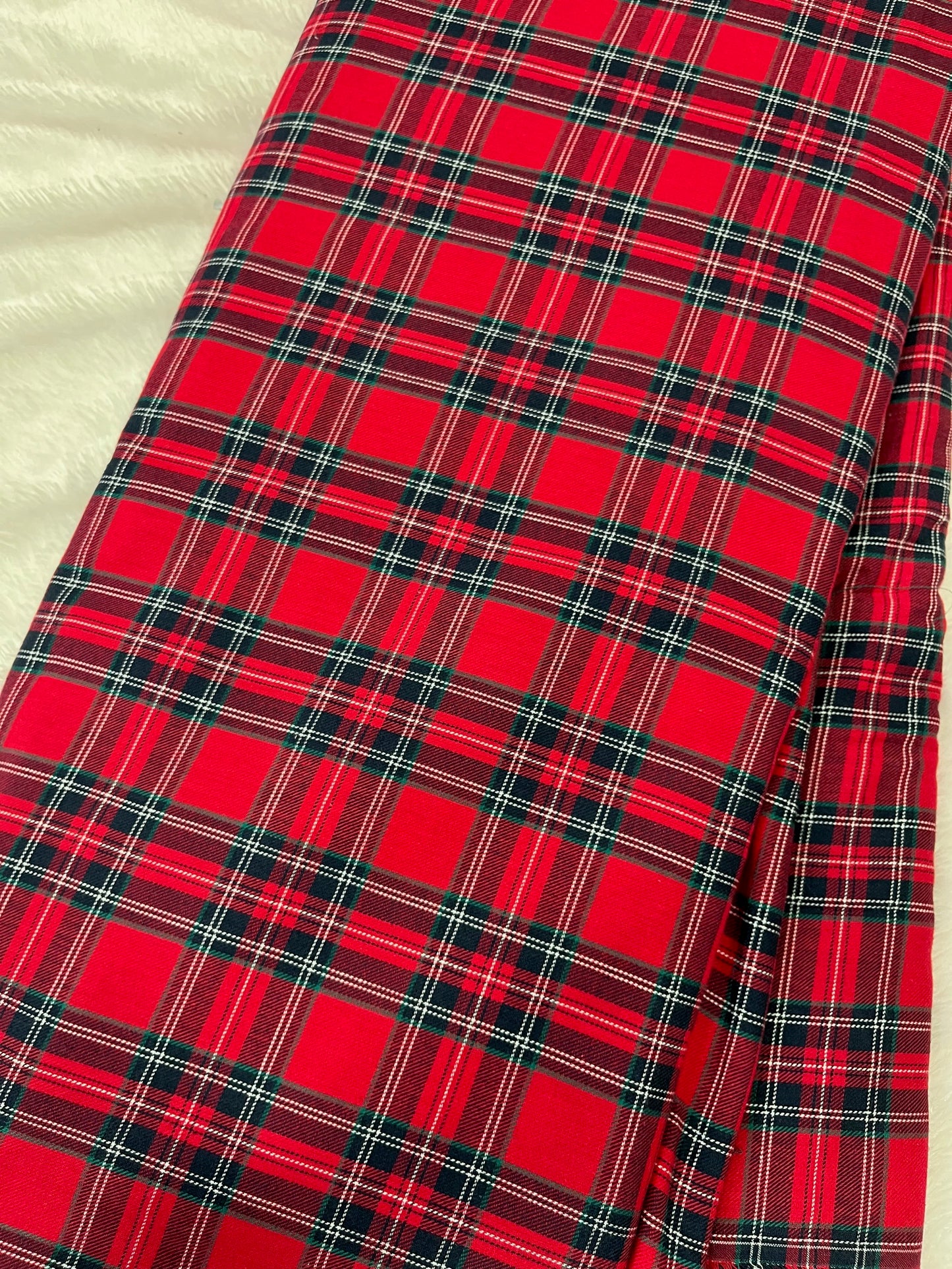 twill check xmas fabric