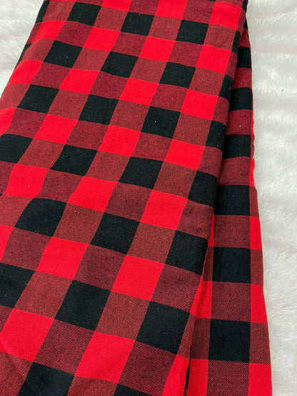 twill check xmas fabric