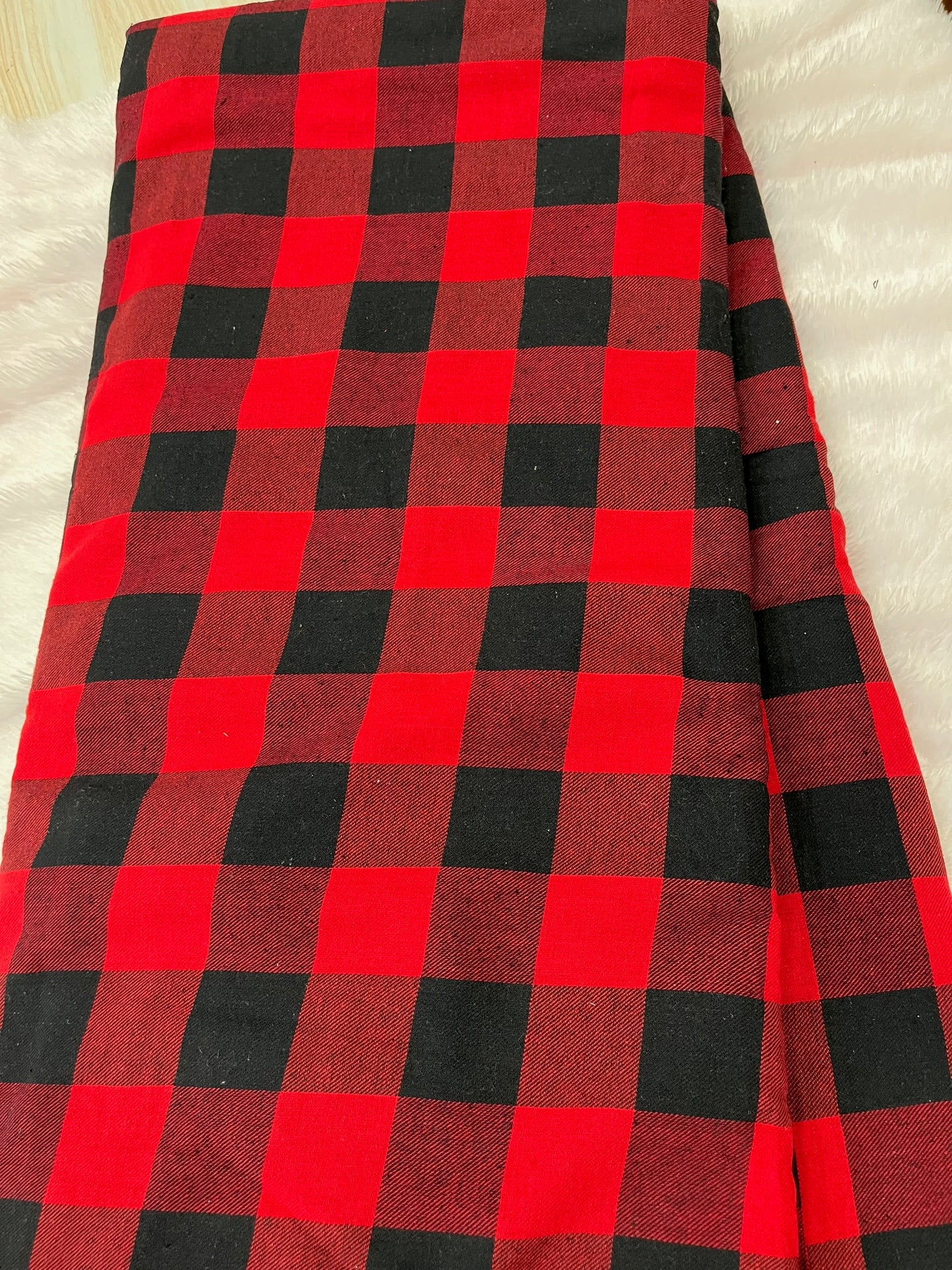 twill check xmas fabric