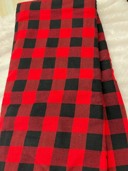 twill check xmas fabric