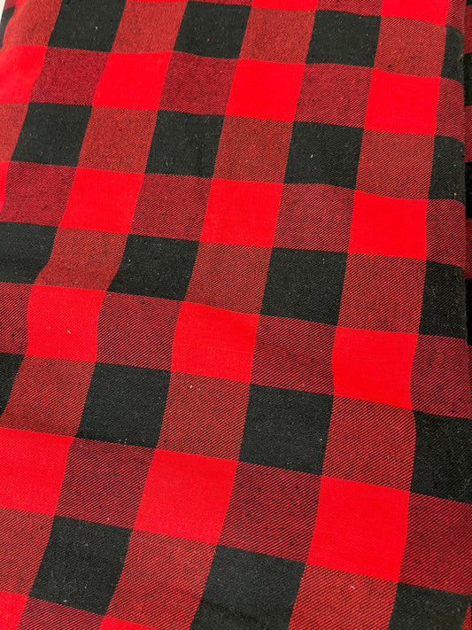 twill check xmas fabric
