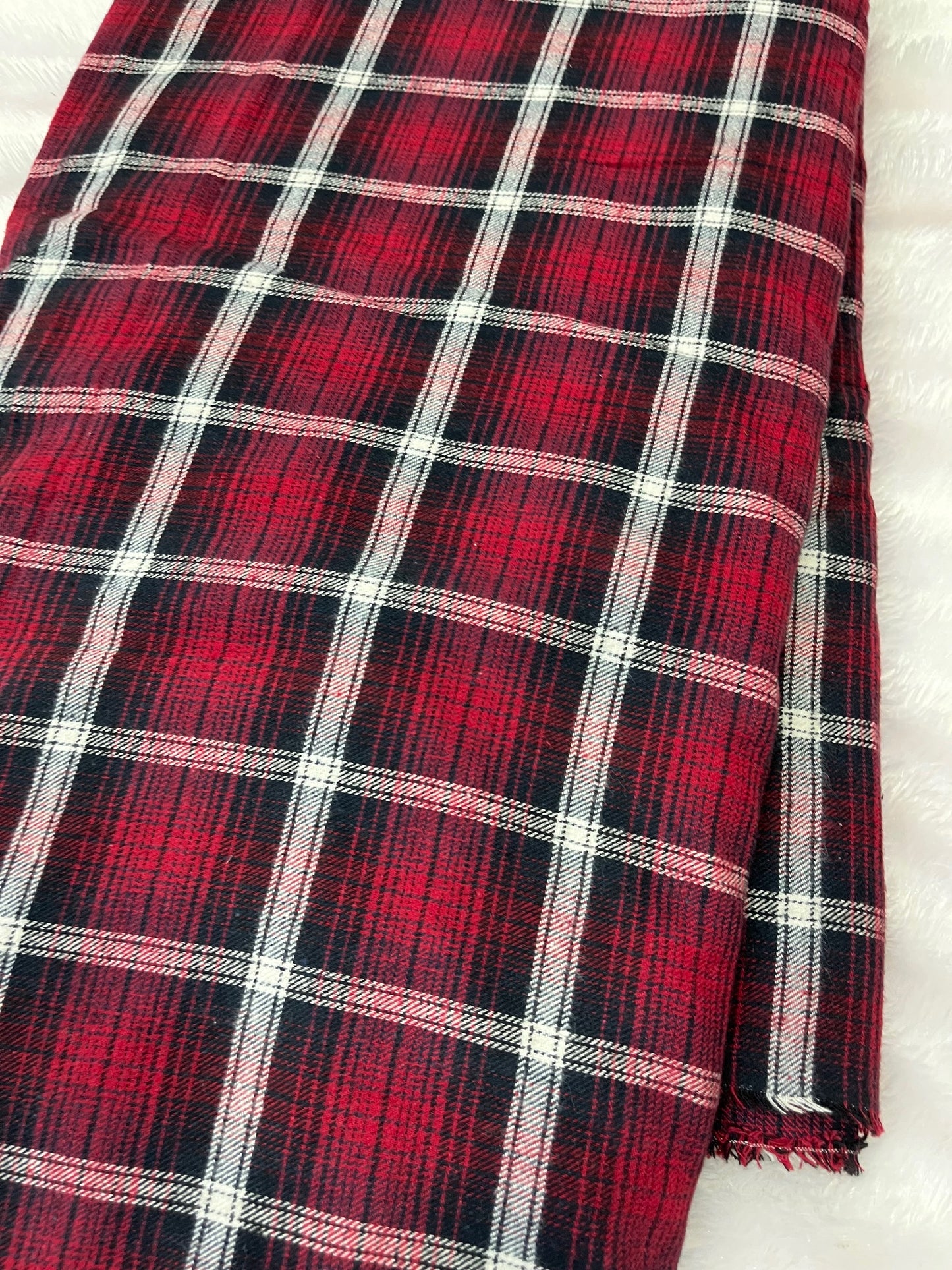 twill check xmas fabric