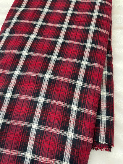 twill check xmas fabric