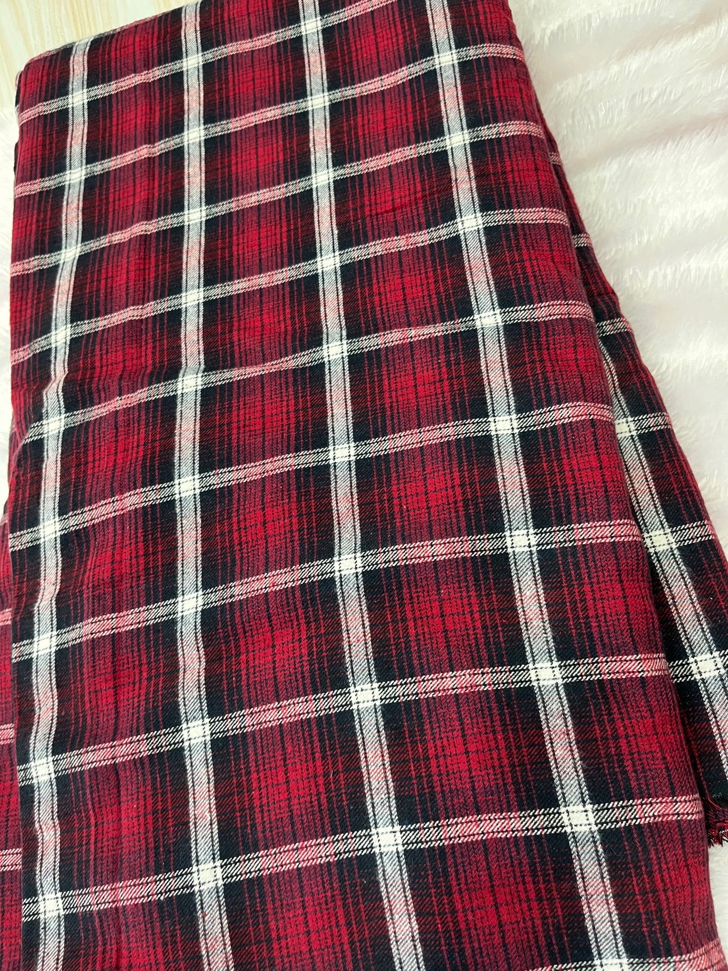 twill check xmas fabric