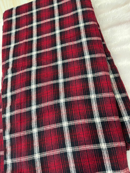 twill check xmas fabric