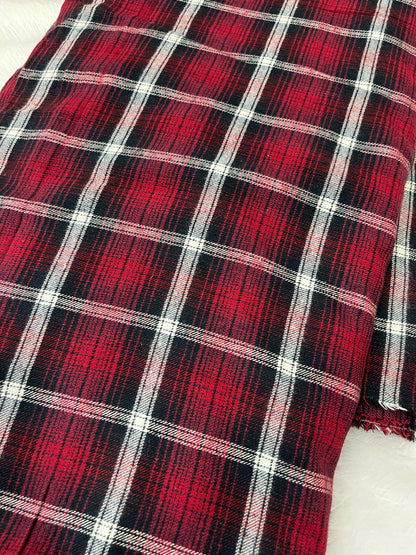 twill check xmas fabric