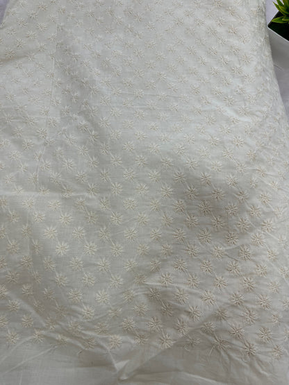 cream shade with beautiful thread embroidery fabric