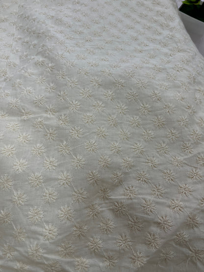 cream shade with beautiful thread embroidery fabric