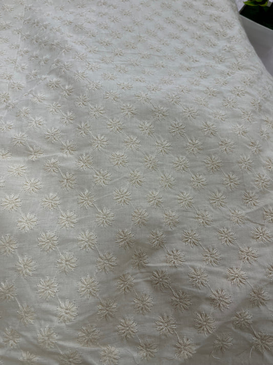 cream shade with beautiful thread embroidery fabric