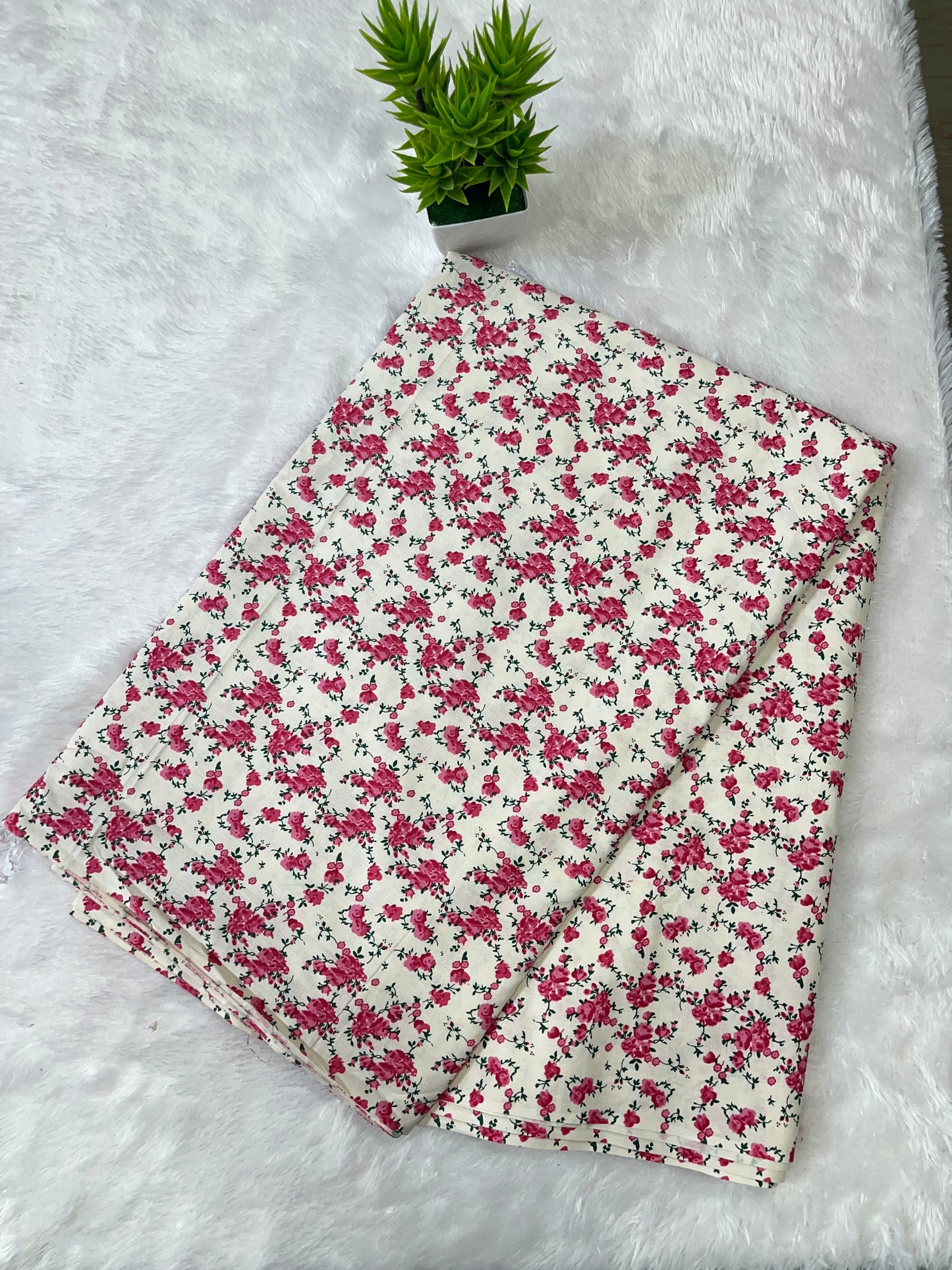 Printed poplin  fabric