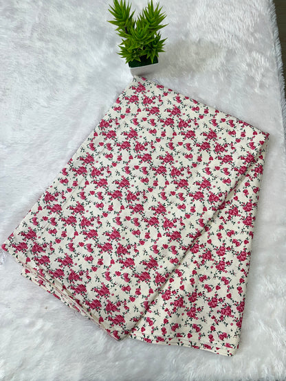 Printed poplin  fabric