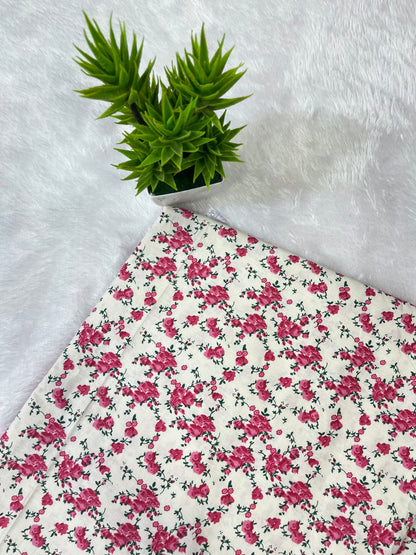 Printed poplin  fabric
