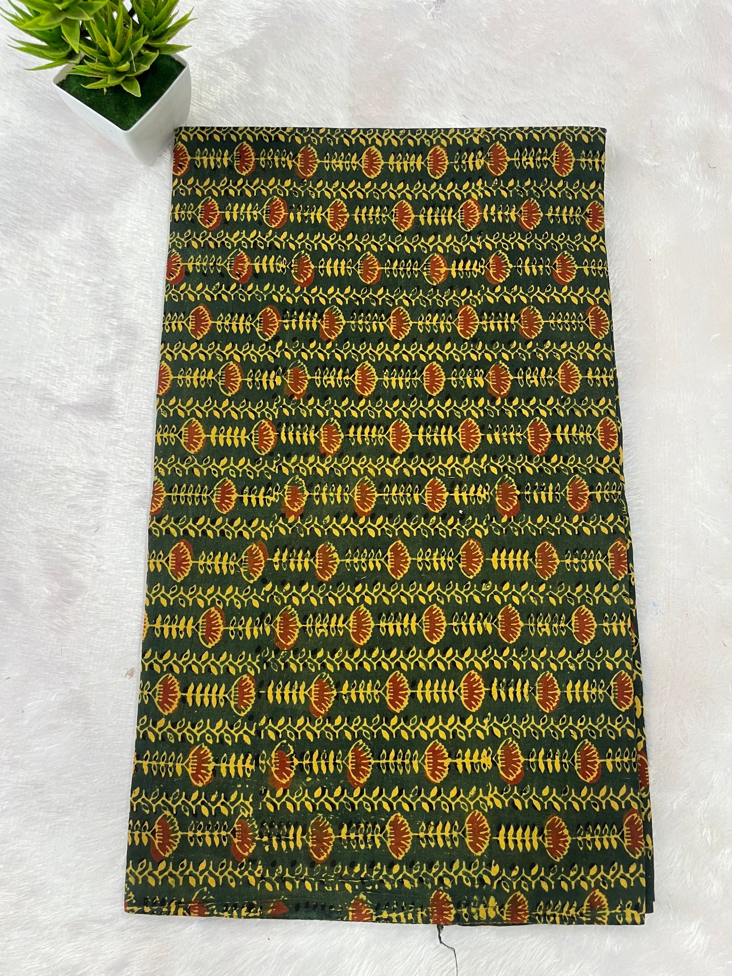 Ajrak natural dye cotton Fabric