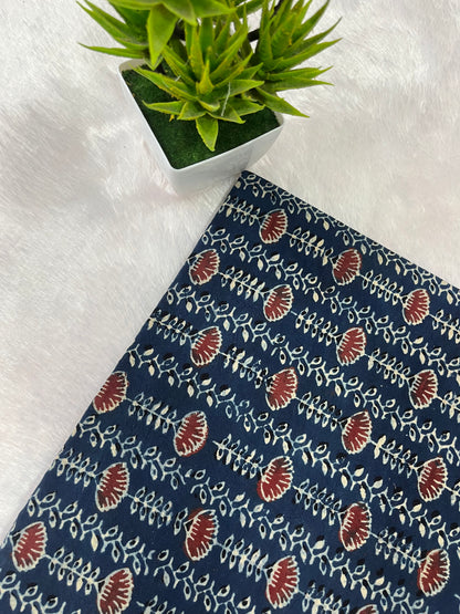 Ajrak natural dye cotton Fabric