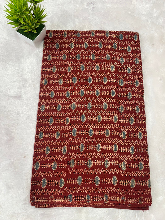 Ajrak natural dye cotton Fabric