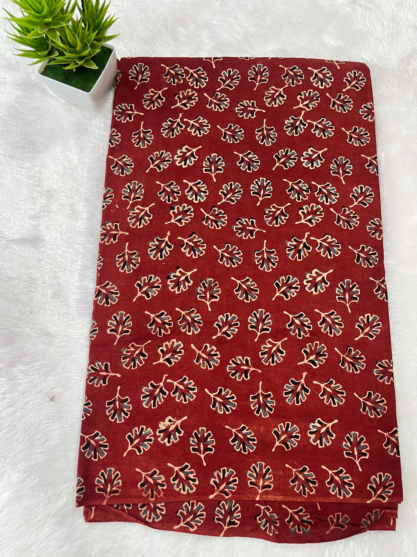 Ajrak natural dye cotton Fabric