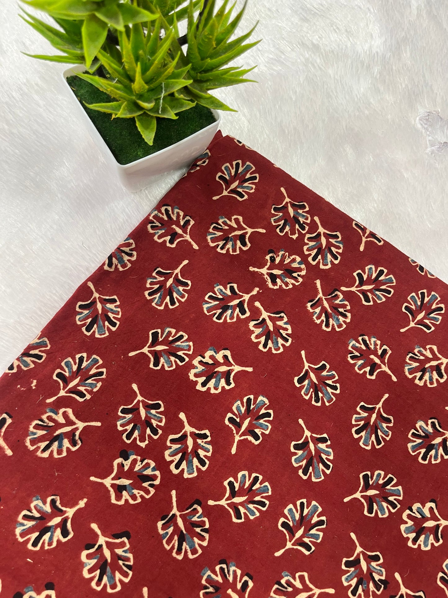 Ajrak natural dye cotton Fabric