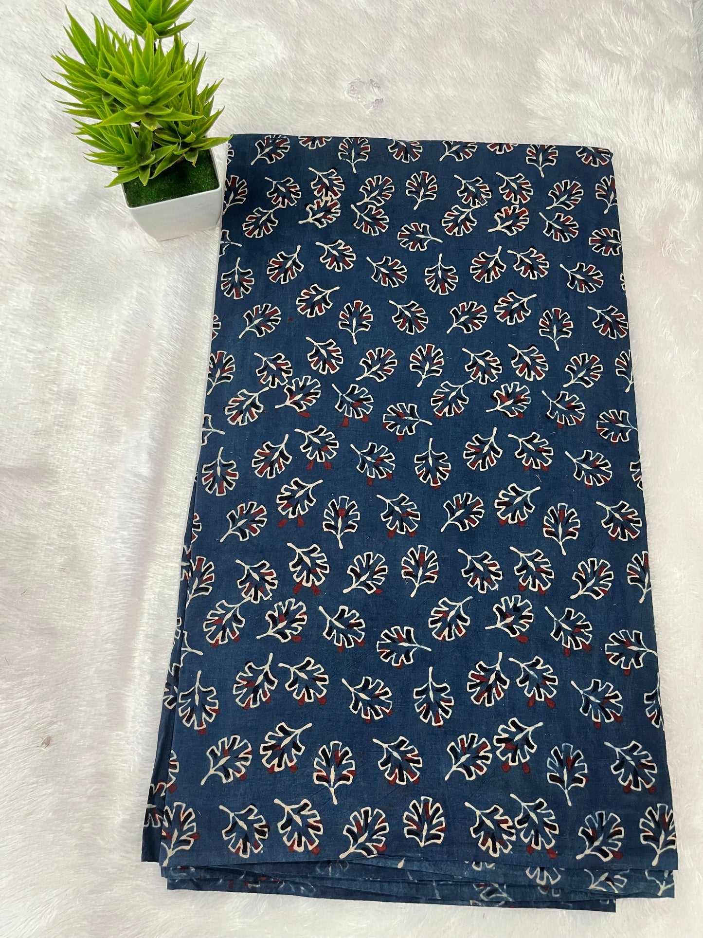 Ajrak natural dye cotton Fabric