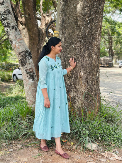 GREEN MUL COTTON FROCK