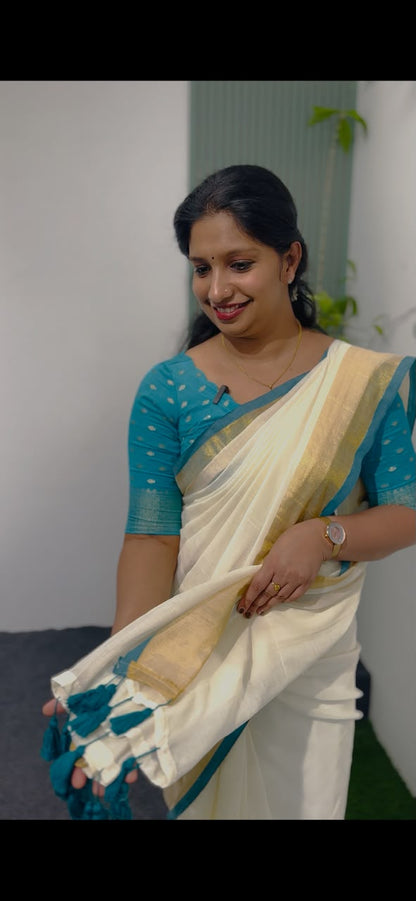 ONAM COLLECTION-MUL COTTON SAREE