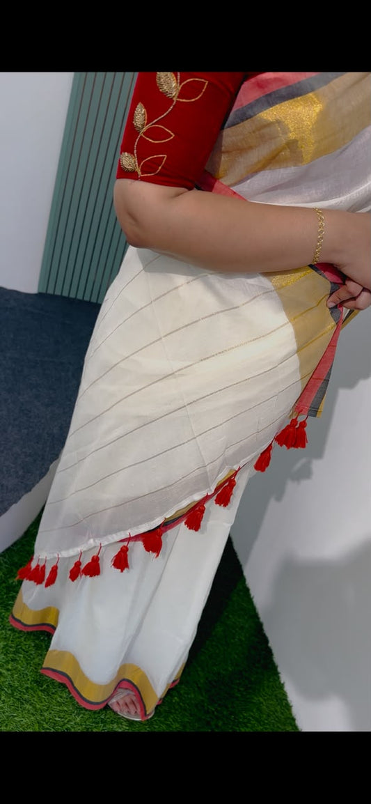 ONAM COLLECTIONS-MUL COTTON SAREE